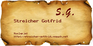 Streicher Gotfrid névjegykártya